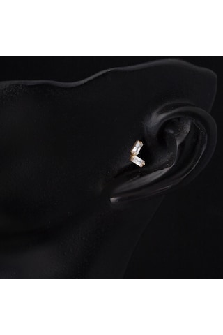 Bilezikci 14 Ayar Altın Baget Taşlı Tragus Küpe Kphsy14k22499 Sarı