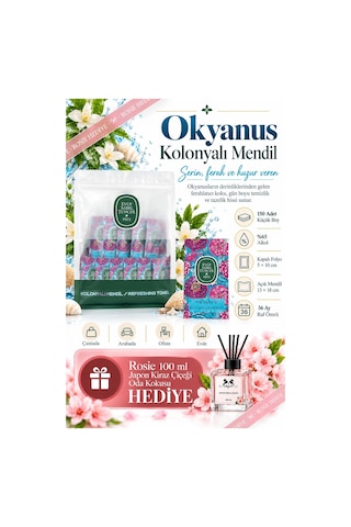 Eyüp Sabri Tuncer 150'li Kolonyalı Mendil 6'lı İmza Kokular Seti + Rosie 100 Ml Japon Kiraz Çiçeği Tekli