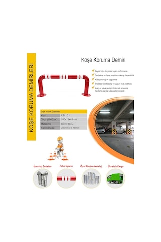 Otopark Bariyeri Kolon Köşe Koruma Bariyeri Demir Kolon Koruyucu