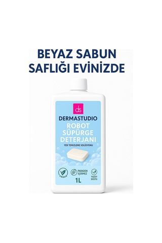 Robot Süpürge Deterjanı Beyaz Sabun 1 L Yer Temizleme Solüsyonu Tekli