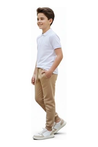 Bej Rengi 3 İplik Manşetli Kız Erkek Çocuk Eşofman Altı Bgl-st05045 Bej