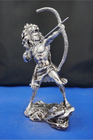 Herkül Antik Yunan Kahramanı Heykeli- 27 Cm Herakles Biblo Ev Ofis Hediyelik Gümüş