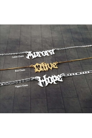 Hifa Diamond İsimli Kolye Gothic Gotik 90971315 Gümüş