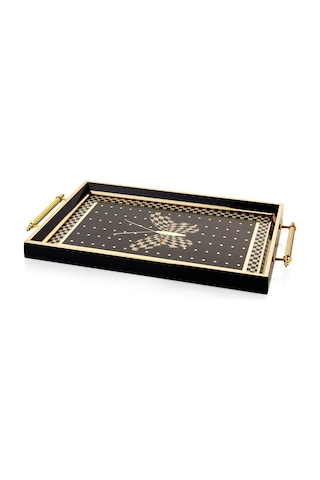 Schafer Kunst Tepsi 1 Parça-gold/siyah08