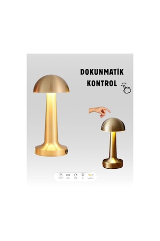 Usb Şarjlı Dokunmatik Led Masa Lambası 3 Renk Modu & Dimmer Çok Renkli