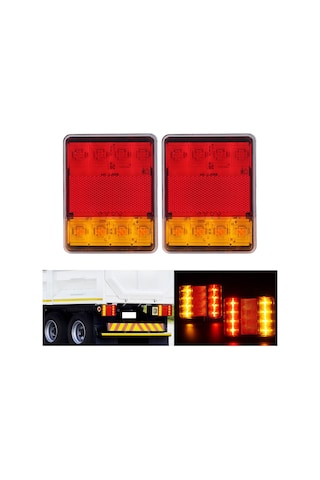 Moveevo 12v 8led Fren-sinyal-uyarı Işığı, Tamir Gerektirmeden Monte Edilebilir, Trailer-karavan-ute-kamper-atv İçin Dayanıklı Plastik 2 Adet