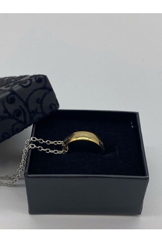 Tezzgelsin Unisex Gökkuşağı Desenli Yüzük Kolye Çok REnkli
