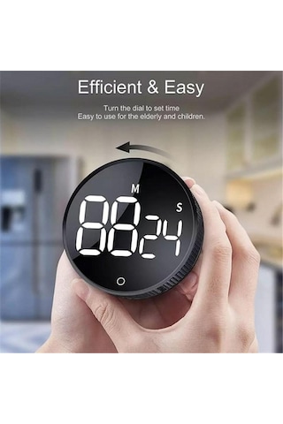 Siyah Led Dijital Manyetik Lcd Ekran Mutfak Pişirme Duş Zamanlayıcı Eğitim Kronometre Çalar Saat Elektronik Pişirme Saati Geri Sayım Sayacı
