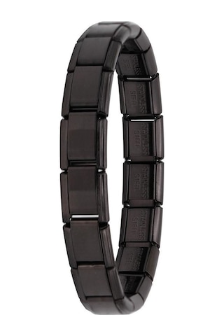 İtalyan Nomination Yazısız Düz Charm Çelik Bileklik Scb26 Siyah