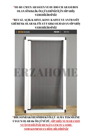 Plise Sineklik Pileli Sürgülü Pencere Sinekliği Akordiyon Sinekli