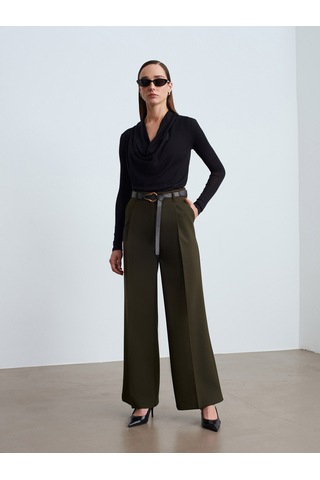 Dilvin 32595 Degaje Yaka Top-siyah Siyah