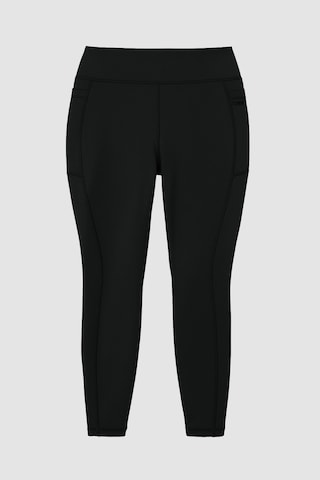 Tommylife Siyah Esnek Standart Fit Performans Battal Büyük Beden Kadın Tayt - 94652