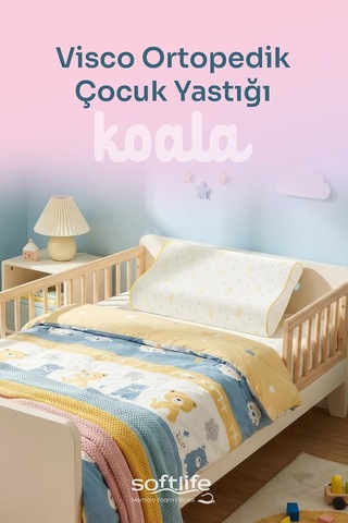 Visco Boyun Destekli Çocuk Yastığı 47x32x8/6 Cm Genel