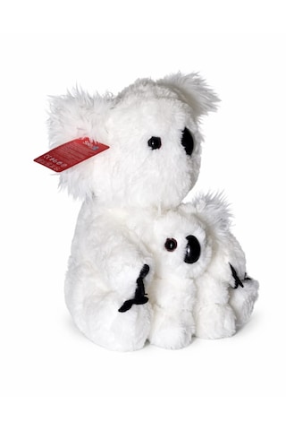 30cm Beyaz Yavrulu Koala Pelüş