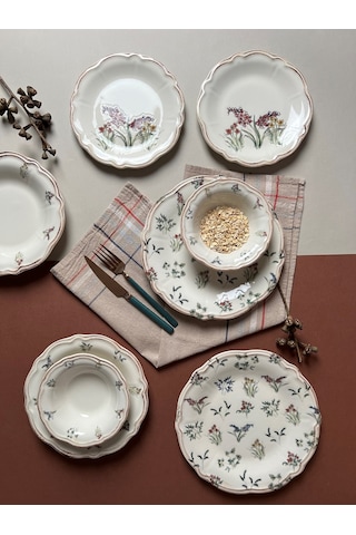 Porser Amber Yemek Takımı 6 Kişilik 24 Parça Fly24ykprs1056 Çok Renkli