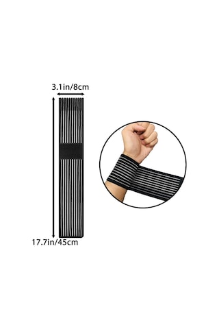 Siyah, Elastik Bilek Kayışı Nefes Alabilen El Ateli Ayarlanabilir Sıkıştırma