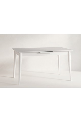Lima Açılır Mutfak Masası Beyaz 80x130/160 Mat Beyaz