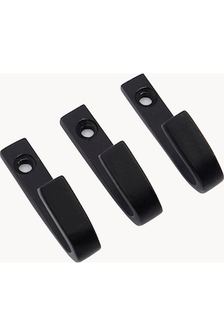 3 Parça Metal Havlu Ve Çok Amaçlı Askı Metali Siyah