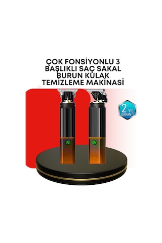 Hnrlıshp Erkekler İçin Şarjlı 3 Ü 1 Arada Trimmer Seti Güçlü Motor, Sessiz Çalışma