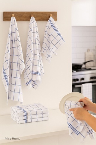 5 Li Mutfak Kurulama Bezi Alman Peçetesi 100 Pamuklu Beyaz