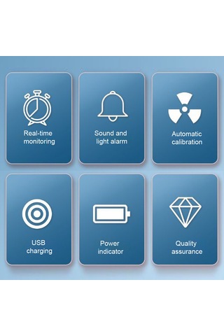 Lepmerk 6 1 Pm2.5 Pm10 Hcho Tvoc Co Co2 Çok Fonksiyonlu Hava Siyah