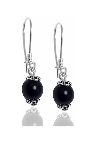 Midyatgümüşnurtaş Oltu Taşlı El Işçiliği Bayan Gümüş Küpe