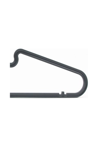 10'lu Elbise Askısı İnce Model Dayanıklı Elbise Askısı Antrasit Siyah