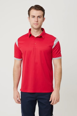 Armadillo Allium Polo Yaka Tişört Kırmızı-gri