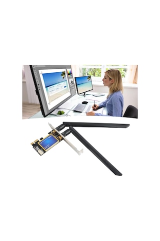 Pcıe Wifi Kartı 2.4g 5g Çift Bant Ağ Adaptörü 1200 Mbps 4.0