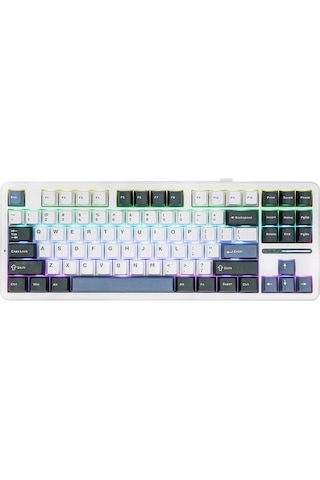 Aula F87 Mekanik Rgb Tkl Gray Switch Kablosuz Makrolu Hot Swap Klavye