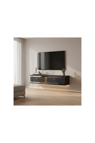 Tda1206dbg Tuna120 Duvara Montaj Tv Stand Safirmeşe-beyaz-gold 120cm
