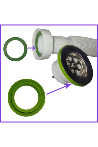 Lavabo Evye Sifonu Contası Seti Evrensel Uyumlu