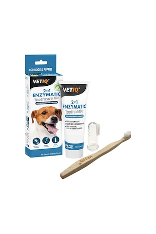 Vetiq 2in1 Enzymatic Köpek Diş Macunu ve Diş Fırçası Seti 70 G