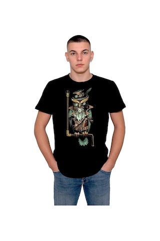 Baykuş Owl Gece Kuşu Retro Sahhaf Vintage Tişört Unisex T-shirt 001
