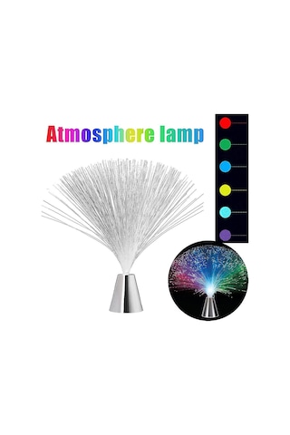 Renk Değiştiren Fiber Optik Lamba Pil İle Çalışan Çeşme Gece Lambası Ev Şenlik Dekorasyon Süsleri Fq Çok Renkli