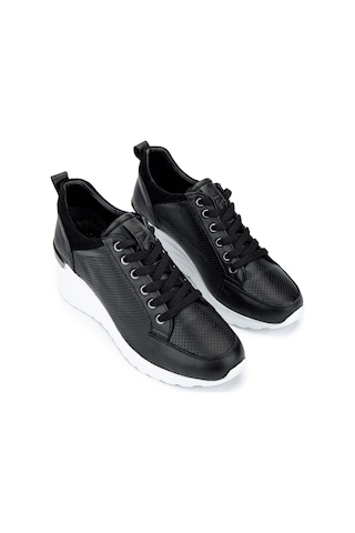 Tamer Tanca Kadın Hakiki Deri Siyah Deri Sneakers & Spor Ayakkabı 1063 04 Bn Ayk Sk24-25 Sıyah Dr Siyah