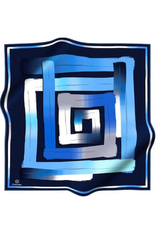 Twill İpek Eşarp Lacivert, Saks 16463-0033