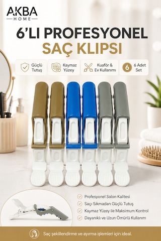 6 Lı Profesyonel Saç Klipsi Seti Güçlü Tutuş Kaymaz Kuaför Tokası Saç Ayırma Ve Şekillendirme Klipsi Çok Renkli 6 Lı Profesyonel Saç Klipsi Seti Güçlü Tutuş Kaymaz Kuaför Tokası Saç Ayırma Ve Şekillendirme Klipsi Çok Renkli