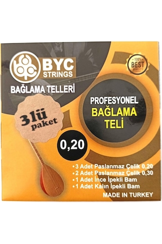 Longmoon 3byc18 3 Takım Kısa Sap Bağlama Teli Takım Profesyonel 0.18