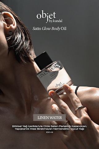 Yapışkanlık Hissi Bırakmayan Saten Bitişli Vücut Yağı Kundal Satın Glow Body Oil Linen Water