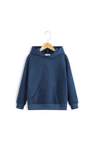 Brz Kids Unisex Çocuk Basic Hoodie Petrol