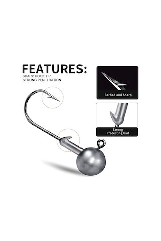 Hokkaido 10 Gram 5 Adet Jig Head -zoka