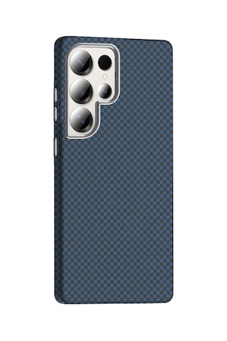 Zore Samsung Galaxy Uyumlu S25 Ultra Kılıf M-safe Şarj Özellikli Karbon Fiber Görünümlü Omsy Gros Kapak - Desert Titanyu Desert Titanyum