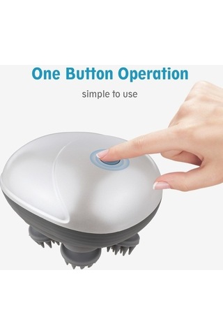 Tysm Novahub Akıllı Baş Saç Derisi Masaj Aleti, Beyaz+gri, 108x90x80mm, Harika Stres Giderici Çok Renkli