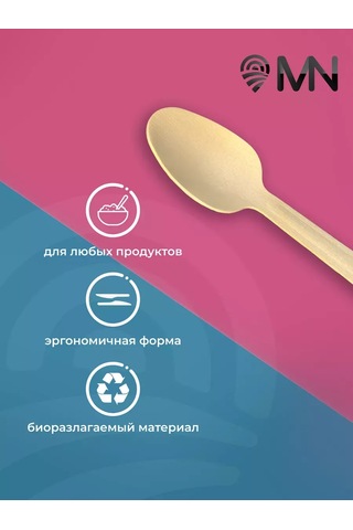 Ajvıen Kompanı Tek Kullanımlık Ahşap Kaşık Parti Seti 100 Adet 271258296 100