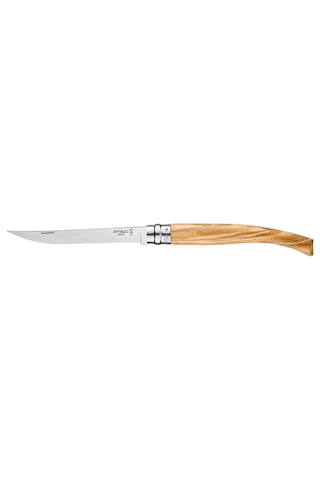 Opinel N 12 Effile Zeytin Saplı, İnce Ve Keskin Çelik Çakı Kahverengi