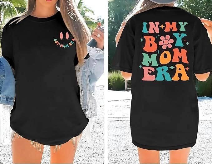 Buğrahayalin Bisiklet Yaka Kısa Kol Baskılı T-shirt - Siyah Siyah
