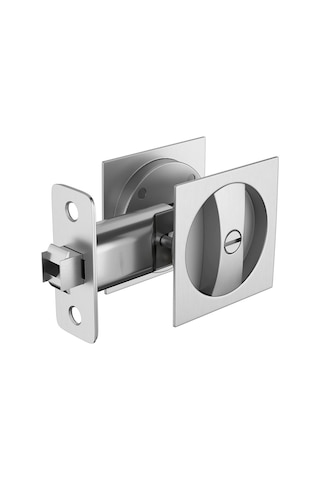 Nayomiglow Yatak/banyo Cep Kapı Kilidi, Saten Nikel Çağdaş Gizlilik Kare Cep Kapı Donanımı, Sürgülü Cep Kapı Mandalı