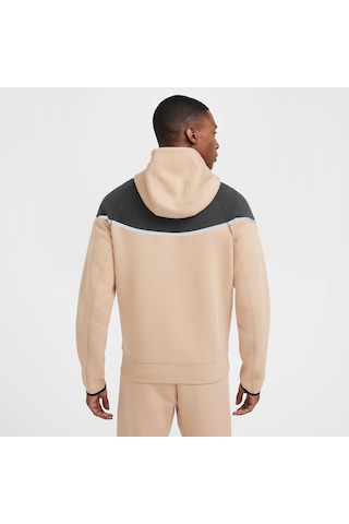 Nike Sportswear Tech Fleece Erkek Bej Sweatshirt Reflektörlü Bej