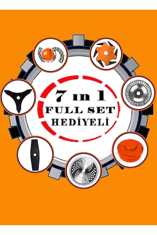 Eisenn EST-901 Sırt Tipi 7in1 Benzinli Tırpan Çim Biçme Makinesi